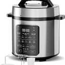 Simple Deluxe 12-in-1 Electric Pressure Cooker, 6QT Stainless Steel & Non-Stick Multi Cooker for Slow Cook, Meat Stew, Cake, Porridge, Multigrain, Dishwasher Safe, Silver
