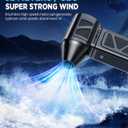 Hingso Compressed Air Duster, 360000RPM Powerful Electric Air Duster with Brushless Motor, 5-Gear Rechargeable Cordless Air Blower Turbo Fan, Mini Jet Dry Blower for PC, Keyboard, Snow, Car, Outdoors