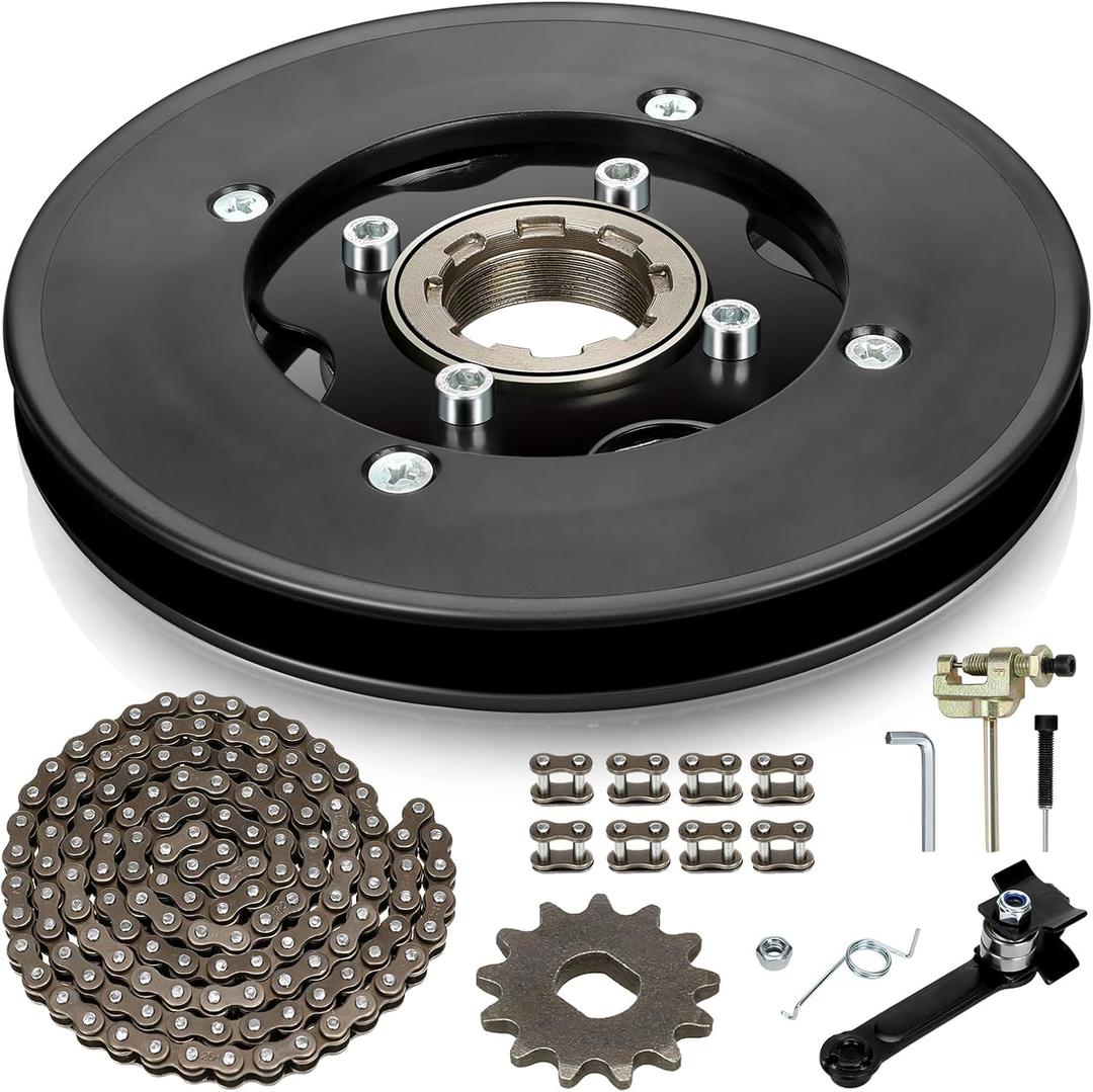 Rear Sprocket Freewheel Chain Plate Guide Assembly Compatible with Razor MX650 MX500 SX500 RSF650 Dirt Bike Electric Rocket Motocross Motorcycle Parts with 25H 132 Link Drive Chain Tensioner
