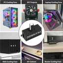 PlusRoc 12V PWM PC Fan Controller with USB Type-C Power Cable & 4-Pin 4-Way Fan Hub Splitter, DC 12V Fan Speed Controller, 8W Output(Lite)