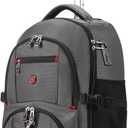 star cloud 21x14x9 Rolling Backpack with Wheels - Water-Resistant, 17.3" Laptop Compartment, Ideal Carry-On for Overnight Travel, College, Work - Wheeled Business Backpack for Adults (Grey)