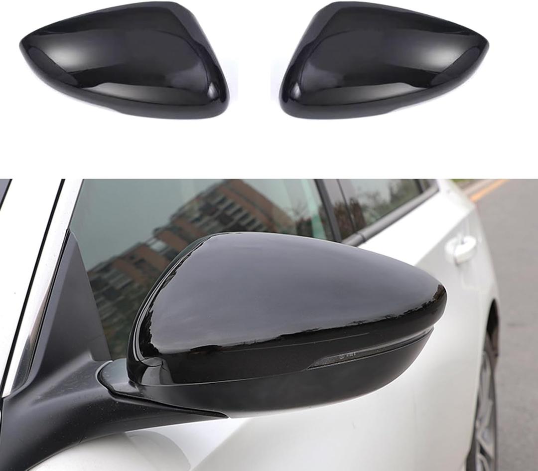 Side Mirror Cover Exterior Rearview Mirror Guard Trim for 10th 11th Gen Honda Accord 2018 2019 2020 2021 2022 2023 2024 2025 2026, Glossy Black, 2 pcs