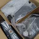 Headlights for 1992-1996 Ford F150 Bronco, LED Headlight Assembly for 92-97 F250 F350 Super Duty, Black Housing Amber Reflector