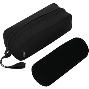 Cosmos Black Color Neoprene Watch and Bracelet Travel Storage Roll Bag with Black Removable Tube Velvet holder