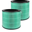 2 Pack 08W 09W Air Filter Replacement Compatible with 08W 09W Air Purifier, 4-in-1 High-Efficiency HEPA Air Filter- Pet Dander Version,Green