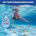 Pool Bingo Diving Game for Kids- Summer Party Fun Edition - Dive & Call 30 Sinking Animal Themed "Numbers", Fill Your Card- 150 Marker Chips &16 Double Sided Waterproof Play Cards & Bag, Xmas Gift