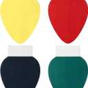 4 Pcs Christmas Lightbulb Costume Felt Panel Christmas Tree Decoration Outfit Large 37.4 Inches Vibrant Colors Funny Dress up for Adults Holiday DIY Parties Photo Props, No Straps