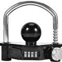 HonesaLoc Trailer Hitch Locks U-Shape Universal Adjustable Storage Security Heavy Duty Patent Design Trailer Coupler Lock with Combination Lock - Black