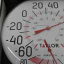 Taylor Metal Wall Indoor Outdoor Thermometer and Hygrometer, Easy to Read Numbers for Patio, Pool, and Indoor Areas, 12 inch, White