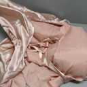 Ekouaer Women's Satin Robe Short Ruffle Hem Silky Robes Lightweight Kimono Brides Bathrobes Sleepwear (Medium, Pink)