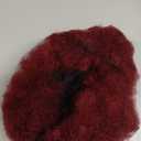 Soft 70s Afro Wig For Women Burgundy Afro Kinky Curly Hair Wigs With Bangs Natural Dark Red Short Afro Curly Wig For Men Bouncy Puff Synthetic Hair Wig For Daily Party Use