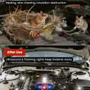 Ultrasonic Rodent Repellent for Car Engines, Under Hood Mouse Repellent with 4 LED Strobe Lights, USB Powered, Keep Rats, Mice and Squirrels Away from Vehicles, RVs, Garages, Attics (2, Black)