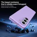 Compatible with Samsung Galaxy Z Flip 5 Case, Clear Hard PC Cover Cute Simple Never Yellowing Lightweight Matte Protective Slim Bumper Phone Case for Samsung Galaxy Z Flip 5, Purple(6-25)