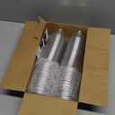 Alaeseje 100 Pack 6 oz Plastic Dessert Cups with Flat Lids (No Hole),Disposable Parfait Cups,Clear Plastic Party Cups for Fruit,Ice Cream,Yogurt,Candy,Salad,Snack,Pudding