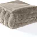 Modern Threads Water-Resistant Faux Rabbit Fur Pet Blanket for Dogs & Cats  Ultra-Soft Couch, Bed & Crate Protector, 30x40 Brown