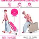 Wheel-To-Go Oversized Tanning Chair with Face Hole & Wheels | Portable Heavy Duty Folding Lounge Chair | Outside Sunbathing Reading Relaxing Beach Poolside | XL Wide | 330 LBS Pink (Patent Design)