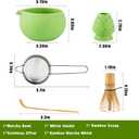 Matcha Whisk Set,5 Pcs Matcha Set,Matcha Kit for Ceremony,Tradition Tea Set for Making Breakfast/Latte,Matcha Whisk Set with Bowl(Chawan)/Whisk and Stainless Sifter,Gift for Family/Friend