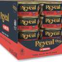 Reveal Natural Wet Canned Cat Food, Limited and Natural Ingredients, Grain Free, High Protein with No Artificial Additives, Tuna with Crab in Broth (24 x 2.47 oz Cans) BB 13/May/2028