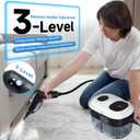 Steam Cleaner, 3-Level Adjustable Handle, 1500W Steam Cleaner for Home, 15s Heat-Up, Portable Steamer for Cleaning Car, 47.04oz Tank, 16 Pcs Accessories for Dirt, Grout, Couch, Furniture, Grease,Tile