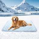 Buvlnee Dog Cooling Mat 2.0, 41x28in Portable Pet Cooling Mat for Dogs & Cats Q-Max>0.5, Durable Waterproof Washable Cooling Pad Non-Toxic