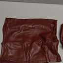 vctops Waterproof Faux Pu Leather Armrest Covers Vintage Stretch Arm Covers for Chairs Couch Sofa Armchair Slipcovers for Recliner Sofa 2pcs, Wine Red