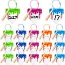 15 Set Ice Cream Baseball Keychain with Mini Bat, Team Gifts for Dripping Party Decor Bag Suitcase Tag