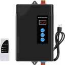 3KW Electric Tankless Water Heater, 110V High Efficiency, On-Demand Hot Water, Eco & Quiet, with Smart Digital Display (110V Black)