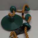Climbing Rope with Platforms and Disc Swing Seat Set Playground Accessories Including Bonus Hanging Strap & Carabiner Tree Swing for Kids Rope Swings for Tree