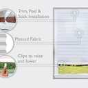 Redi Shade No Tools Original Light Filtering Pleated Fabric Shade White, 48" W x 72" L, 2 Pack