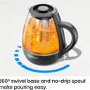Chefman Electric Kettle with Tea Infuser, Compact 1L (4 Cups), 1500W, Removable Lid for Easy Cleaning, Boil-Dry Protection, Stainless Steel Filter, BPA Free, Auto Shut Off, Small Electric Tea Kettle
