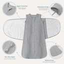 ZIGJOY Sleep Sack Swaddle 1.0 TOG Baby Wearable Blanket 100% Cotton Baby Swaddle Blanket for Newborns 6-12 Months for Boy Girl, Grey