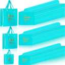 Teling 200 Pcs Thanks Bags with Handle Bulk Thank You Merchandise Bags 3 Size Plastic Packet Retail Shopping Package for Boutique 9 x 12'', 12 x 15'', 15 x 18''(Sky Blue)
