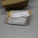 HOFURME 75 Pcs Baptism Satin Gift Bags with Drawstring 4 x 6 Inch Religious Gift Bags Cross Candy Jewelry Pouches for Baptism First Communion Party Favor (White)