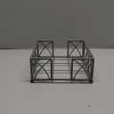 Boston International BID211 Arch Design Cocktail Napkin Holder Caddy, 5.5 x 5.5-Inches, Pewter