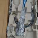 KOHLER K-14406-4-BL Purist Widespread Bathroom Sink Faucet, 3-Hole, Bathroom Faucets with Low Lever Handles and Low Gooseneck Spout, 1.2 GPM, Matte Black