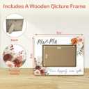 15x10cm Floral Autumn Wooden Picture Frame - Autumn Leaves Pattern Design - Tabletop Display, Gift For Friends, College, Home & Office Decoration & Supplies, Horizontal - A01
