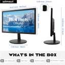 SKitphrati 15.4-inch Monitor 1200x800 Resolution PC Monitor with HDMI, VGA, 60Hz Refresh Rate, VESA Wall Mount Support, Ideal for Office and Home Use, Black