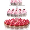 Cupcake Stand, 3 Tier Cupcake Stand for 24 Cupcakes, Cupcake Tower Stand, Acrylic Cupcake Holder, Clear Dessert Stands for Party, Wedding, Birthday, Baby Shower