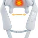 Shiatsu Neck Massager with Heat for Pain Relief Deep Tissue, Upgraded Adjustable Width 4D Kneading Shoulder Massage, Electric Back Massage Pillow, Gifts for Women Men Mom Dad, Mothers Day (Grey