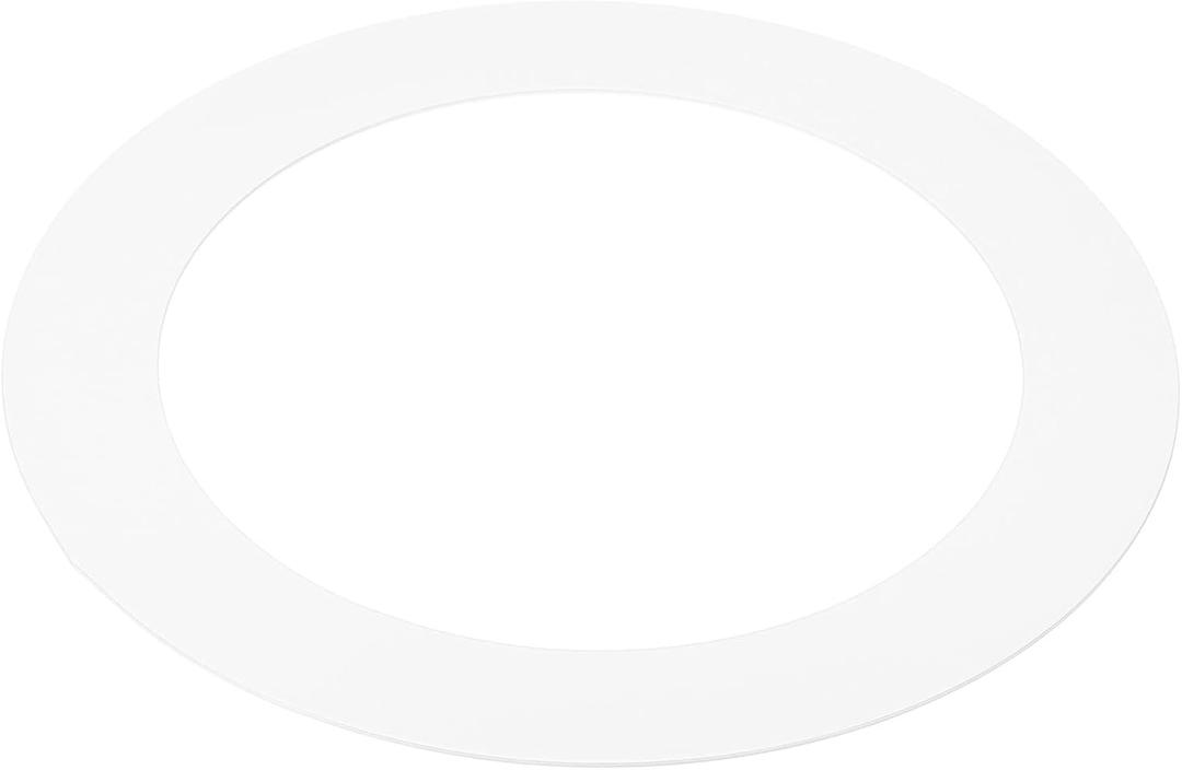 PATIKIL 4.9" ID 6.7" OD Light Trim Ring, White Goof Ring Matte Circular Light Cover Lighting Fixture for Ceiling Wall Recessed Can Downlights