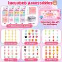 Valentines Day Gifts for Kids: 24 Pack Unique 4-in-1 Blind Box Sets Valentines Gift Card with Mochi Squishy Toys, Mini Kawaii Little Items for Girls Boys Classroom School Exchange Prize Party Favors