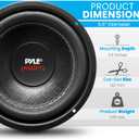 Car Vehicle Subwoofer Audio Speaker - 6.5 Non-Pressed Paper Cone, Black Plastic Basket, Dual Voice Coil 4 Ohm Impedance, 600 Watt Power, Foam Surround for Vehicle Stereo Sound System - Pyle PLPW6D