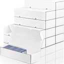 12-Pack 1100 Count Trading Card Storage Box, White Corrugated Cardboard Storage Box, Sports Trading Card Boxes for TCG, Mtg Sports, Gaming Cards Collection