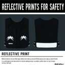 REVALI Running Vest, USA Original Patent, Zip Reflective Running Vests with 500ml Hydration Bottle, Adjustable Waistband & Breathable Material, Chest Pack Gear Phone Holder for Men & Women (Small-Medium, Black)