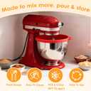 4.5/5QT Silicone Bowl Liners for KitchenAid Tilt-Head Stand Mixer, 3 Liners with Lids, Dishwasher Safe, Odourless, Heat-Resistant Safe, Mixer Accessories and Attachments for KitchenAid