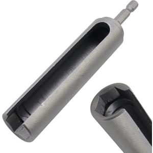 5 x Slotted Drill Bit Socket Wrench Tool,0.66"/17mm Hex Socket Nut Driver,1/4" Hex Shank,5.3"/135mm Length - 1pcs