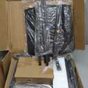 VASAGLE Laundry Sorter, 29 Gal. (110 L) Laundry Hamper Basket with 2 Compartments, Rolling Cart with Wheels, Shelf, Removable Bags, Pockets, Ink Black and Rustic Brown UBLH021B01