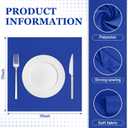 SuperO Set of 80 Cloth Napkins 17 x 17 Inch, Polyester Solid Washable Dinner Napkins with Hemmed Edges,Great for Restaurant, Wedding and Party(Royal Blue)