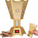 Ciieeo Electric Bakhoor Burner for Home Metal Incense Holder Aromatherapy Oud Burner Electric Incense Censer Southeast Asian Middle Eastern Style