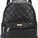 Marvolia Mini Backpack Vegan Leather Small Backpack, Black